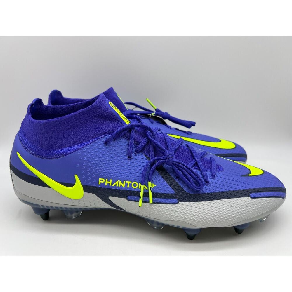 Nike Phantom GT2 Elite DF SG-Pro AC Sapphire/Volt-Gray Fog DJ8042-571 Size 12 - Picture 12 of 12